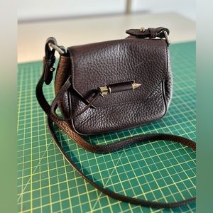Mackage Novaki Mini Crossbody Bag Purse Burgundy Dark Brown